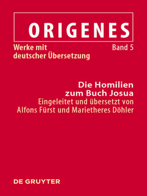 cover image of Die Homilien zum Buch Josua
